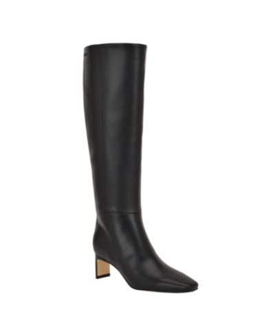 Calvin Klein Women's Caterine Tall Suede Square Toe Boots