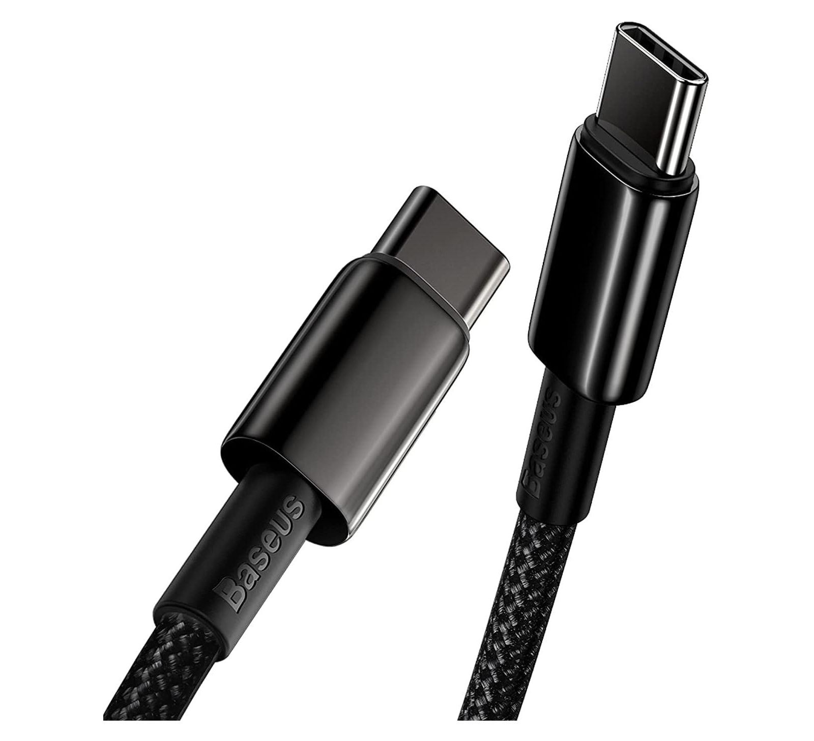 Baseus кабель для быстрой зарядки USB C to C 100W, нейлоновый плетеный шнур для iPhone 17 16 15 Pro Max, MacBook, Samsung