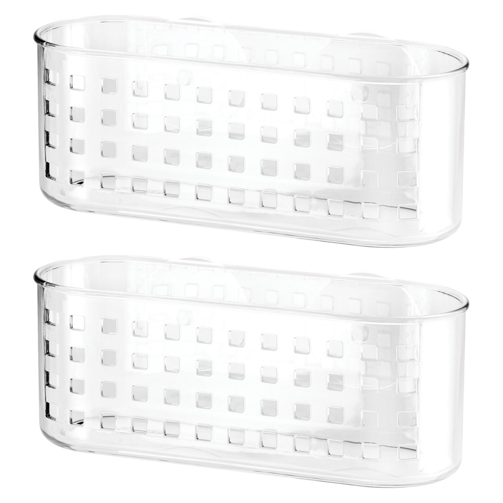 ID Set of 2 Plastic Suction Shower Basket