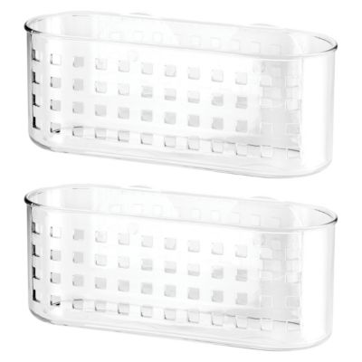 ID Set of 2 Plastic Suction Shower Basket