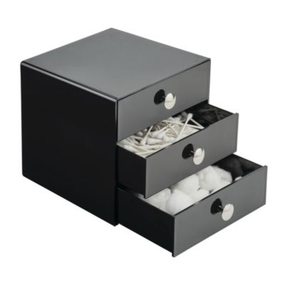 iDesign Stackable 3-Drawer Vanity Makeup Organizer