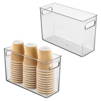 Пластиковый контейнер для хранения iDesign с ручками - Set of 2 - Clear