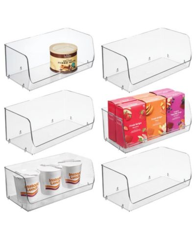 Набор открытых контейнеров для хранения iDesign Wide Stackable Set of 6