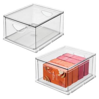 Контейнер для хранения mDesign Stackable, набор из 2 шт., прозрачный