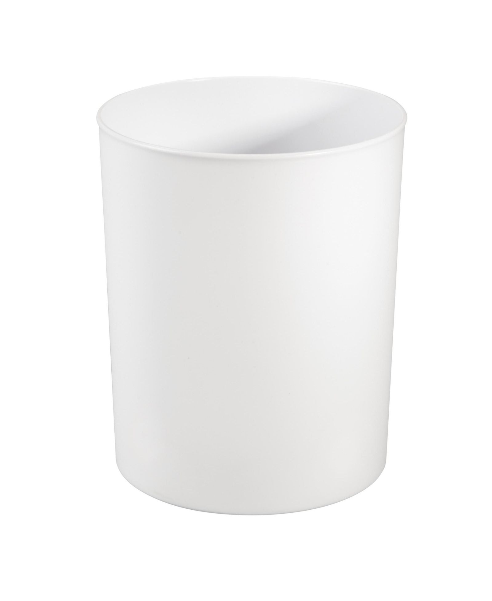 iDesign Small Round Plastic Bathroom Trash Can