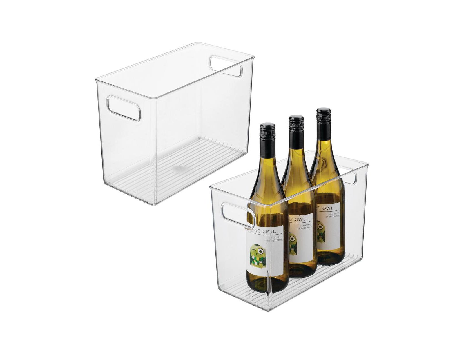 iDesign Pantry Storage Bin with Handles - Set of 2 - Clear - Made in USA