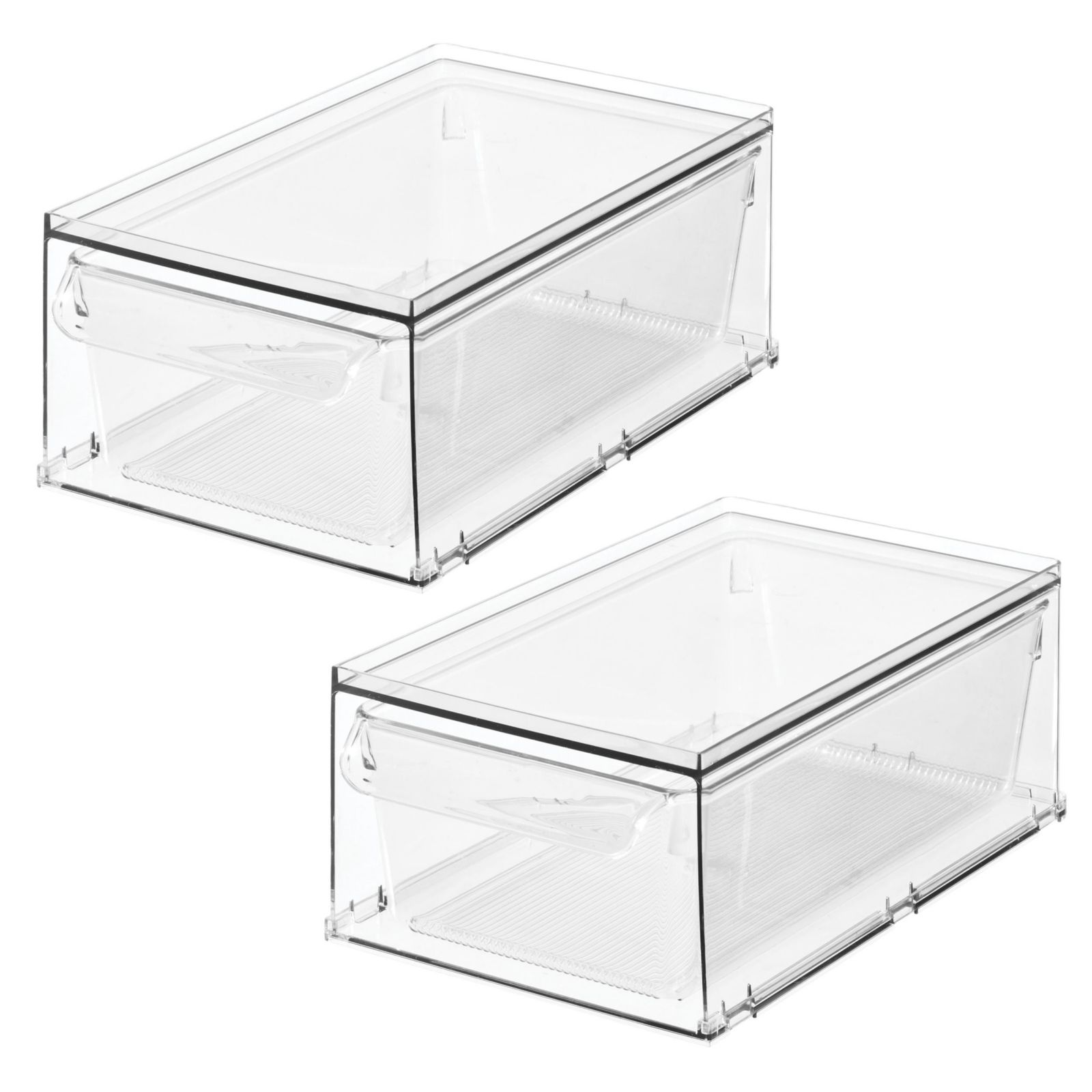 iDesign Stackable Storage Drawer for Fridge, Pantry, or Under Kitchen Sink - Clear