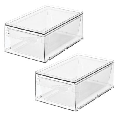 iDesign Stackable Storage Drawer for Fridge, Pantry, or Under Kitchen Sink - Clear