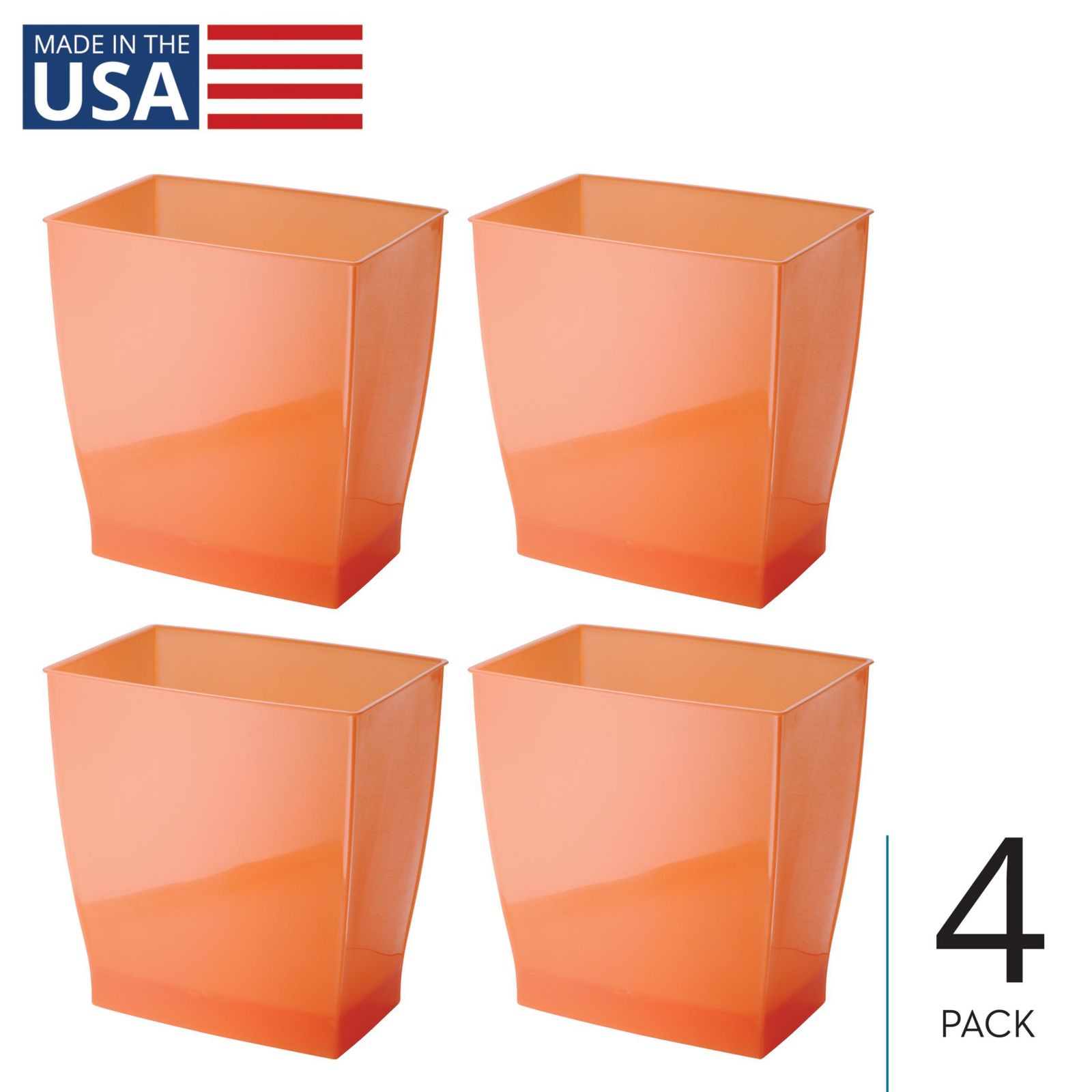 Мусорное ведро iDesign Rectangular 2.5 Gal. / 9.5 Liter, 4-Pack