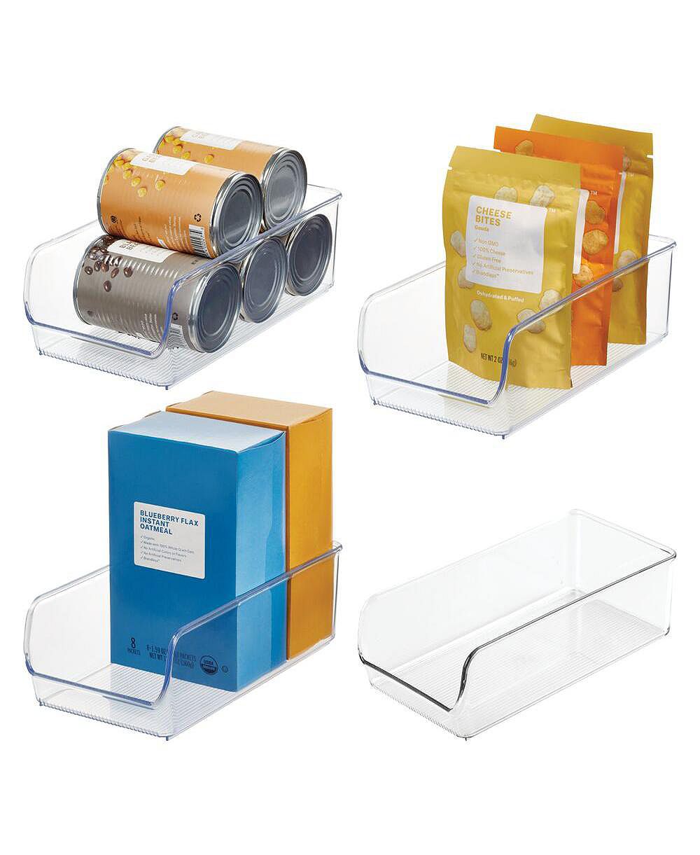 iDesign Pantry Bin for Kitchen Storage - Set of 4 - Clear