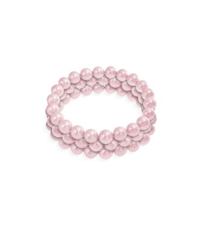 Браслет Bling Jewelry Timeless с розовым имитацией жемчуга 12MM, растягивающийся