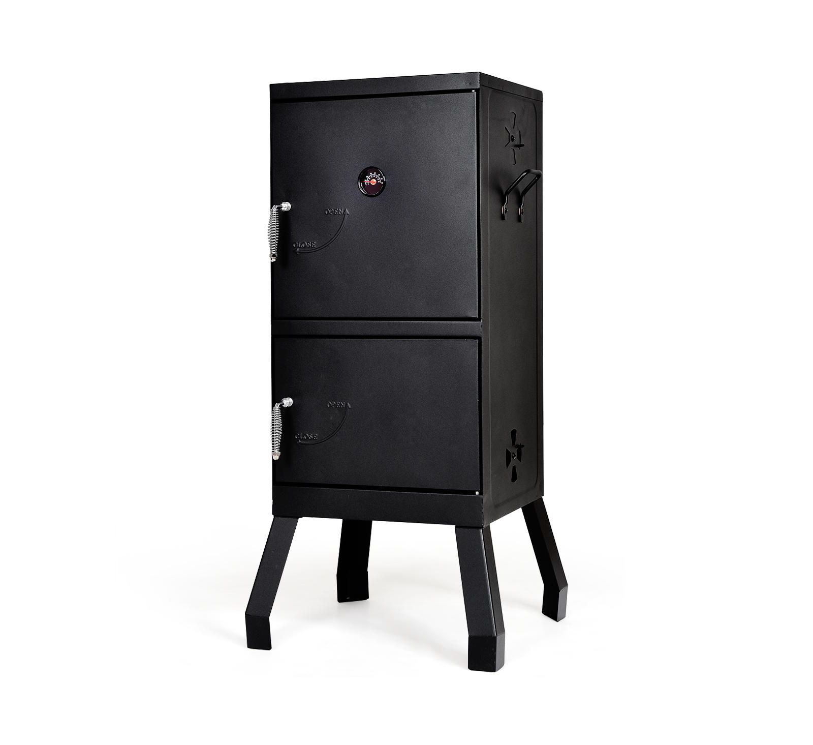 Vertical Charcoal Smoker BBQ Barbecue Grill w/ Temperature Gauge