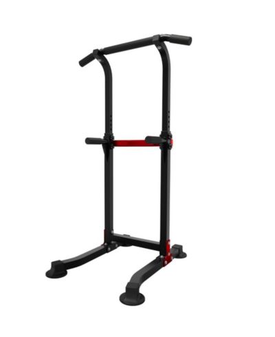 Zenova Pull Up Bar Dip Bar Power Tower Workout Dip Station Height Adjustable