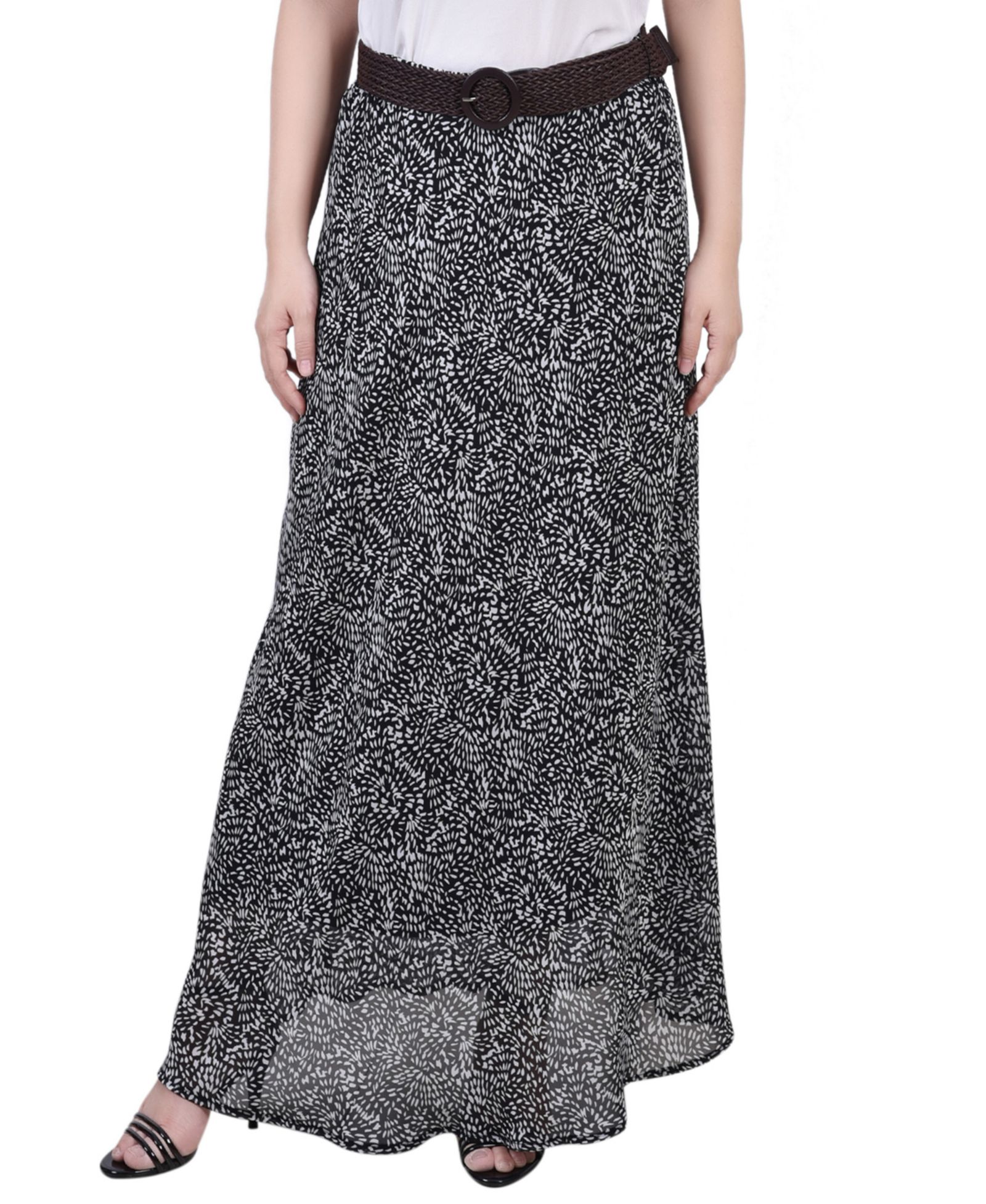 NY Collection Petite Chiffon Maxi Skirt