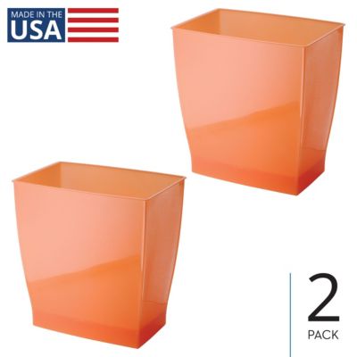 iDesign прямоугольная корзина для мусора, 2.5 Gal. / 9.5 Liter, набор из 2 шт., Tango