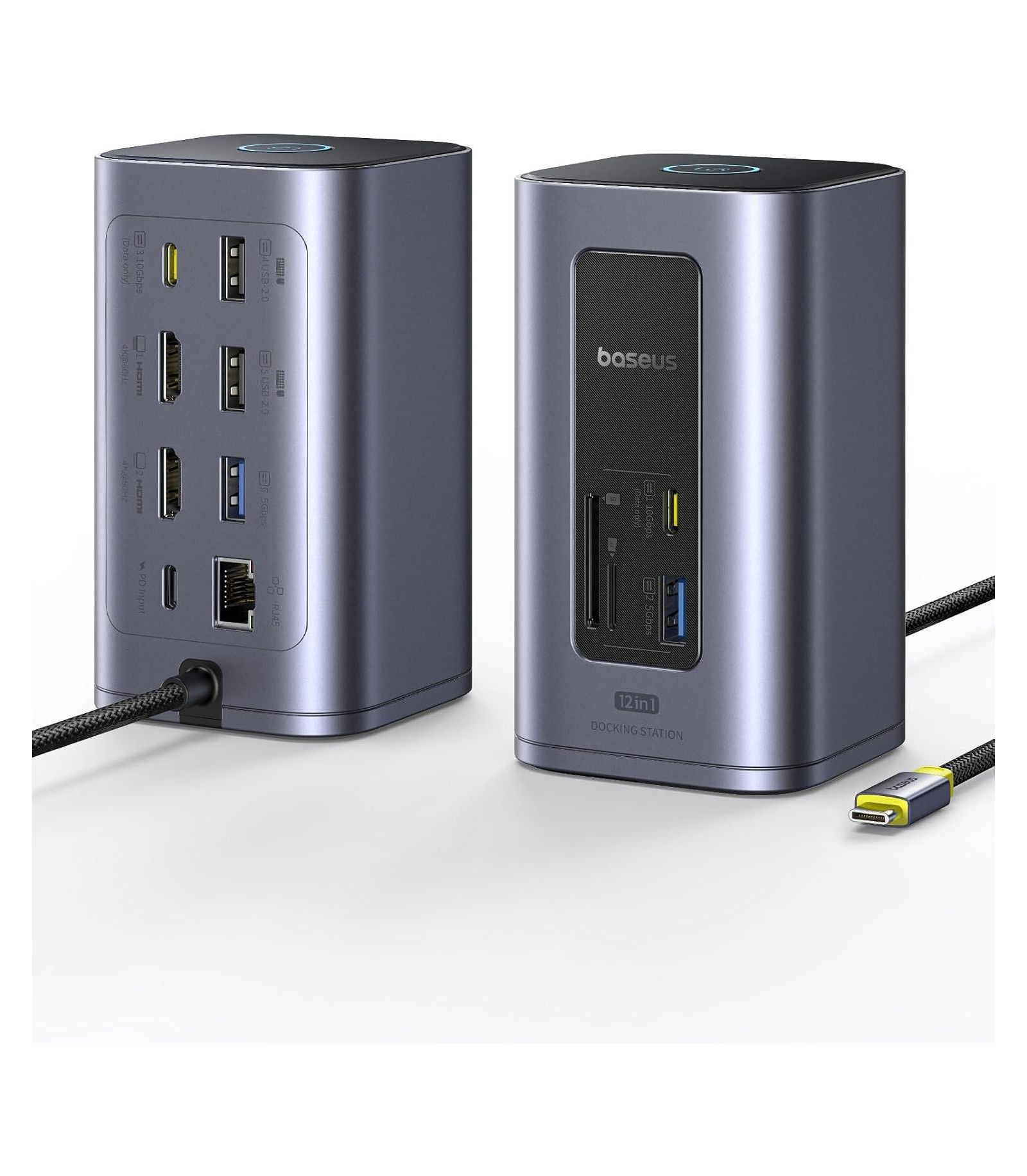 Док-станция Baseus Dual Monitor, Nomos Win Air 12 in 1 Laptop Dock, USB C Docking Station