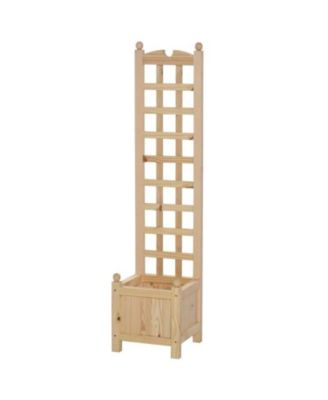 Slickblue грядка из цельного дерева Fir Wood с решеткой для вертикального роста