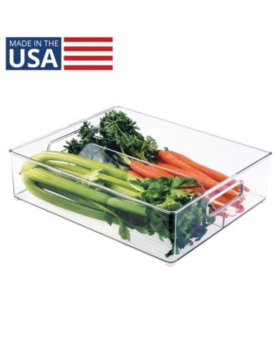 iDesign Divided Storage Bin for Fridge or Pantry