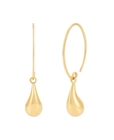 Серьги-подвески Macy's с каплевидными камнями из желтого золота 10k