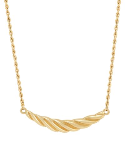 Macy's ожерелье-подвеска с золотым крестиком в 10k Yellow Gold
