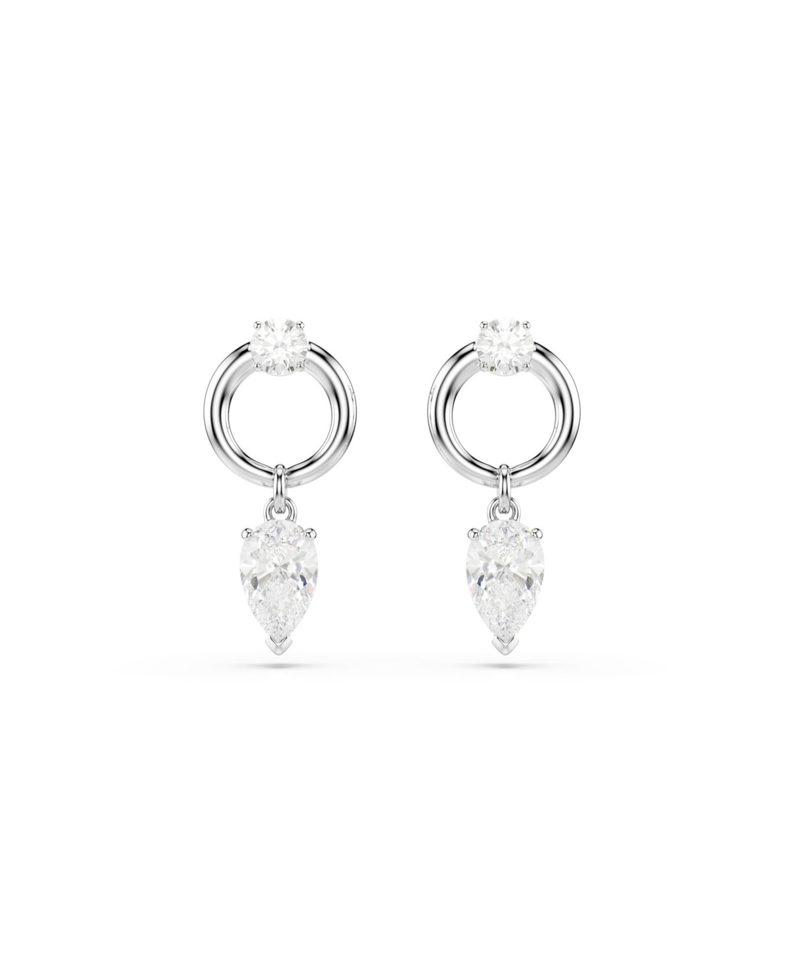 Swarovski Mesmera Rhodium Plated Drop Earrings