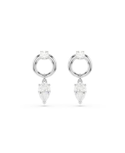Swarovski Mesmera Rhodium Plated Drop Earrings