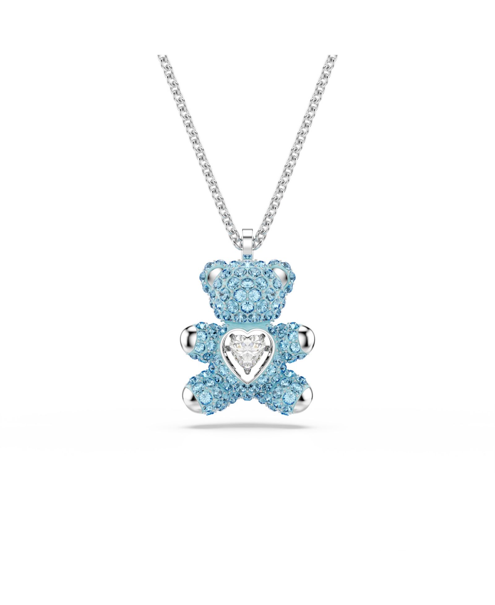 Подвеска Swarovski Teddy с родиевым покрытием