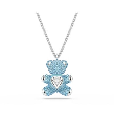 Swarovski Teddy Rhodium Plated Pendant Necklace