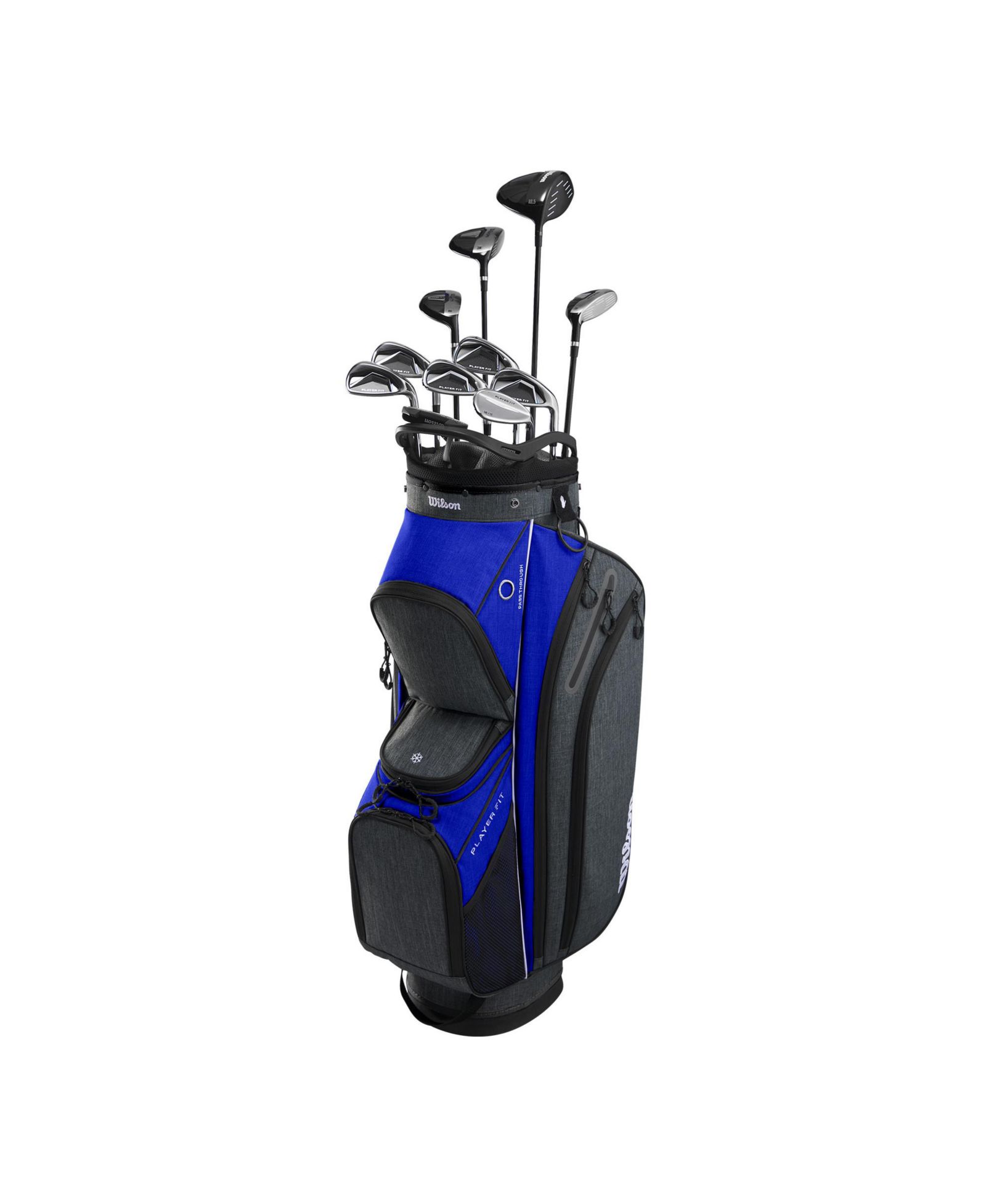 Мужской комплект для гольфа Wilson Player Fit, Graphite, Standard / Regular / Black/Blue/Wht
