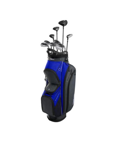 Wilson Player Fit Mens Right Hand Graphite Complete Cart Golf Set - Standard / Regular / Black/Blue/Wht