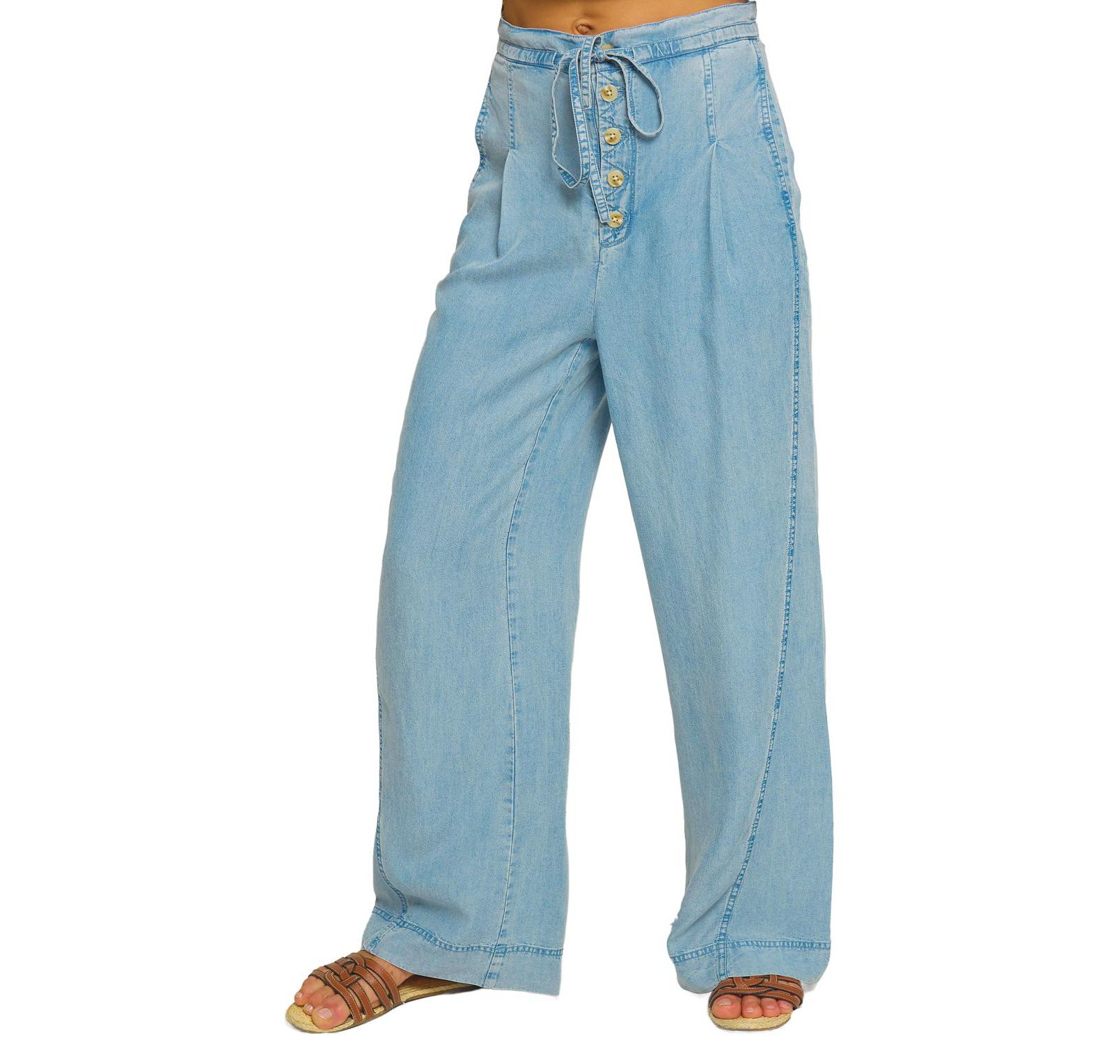 Central Park West Women's Mid Rise Wide Leg Pant