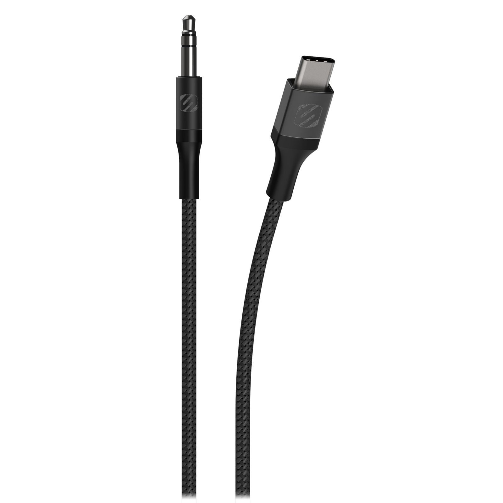 Scosche HookUp Premium Braided 4ft Usb-C to 3.5mm Aux Cable