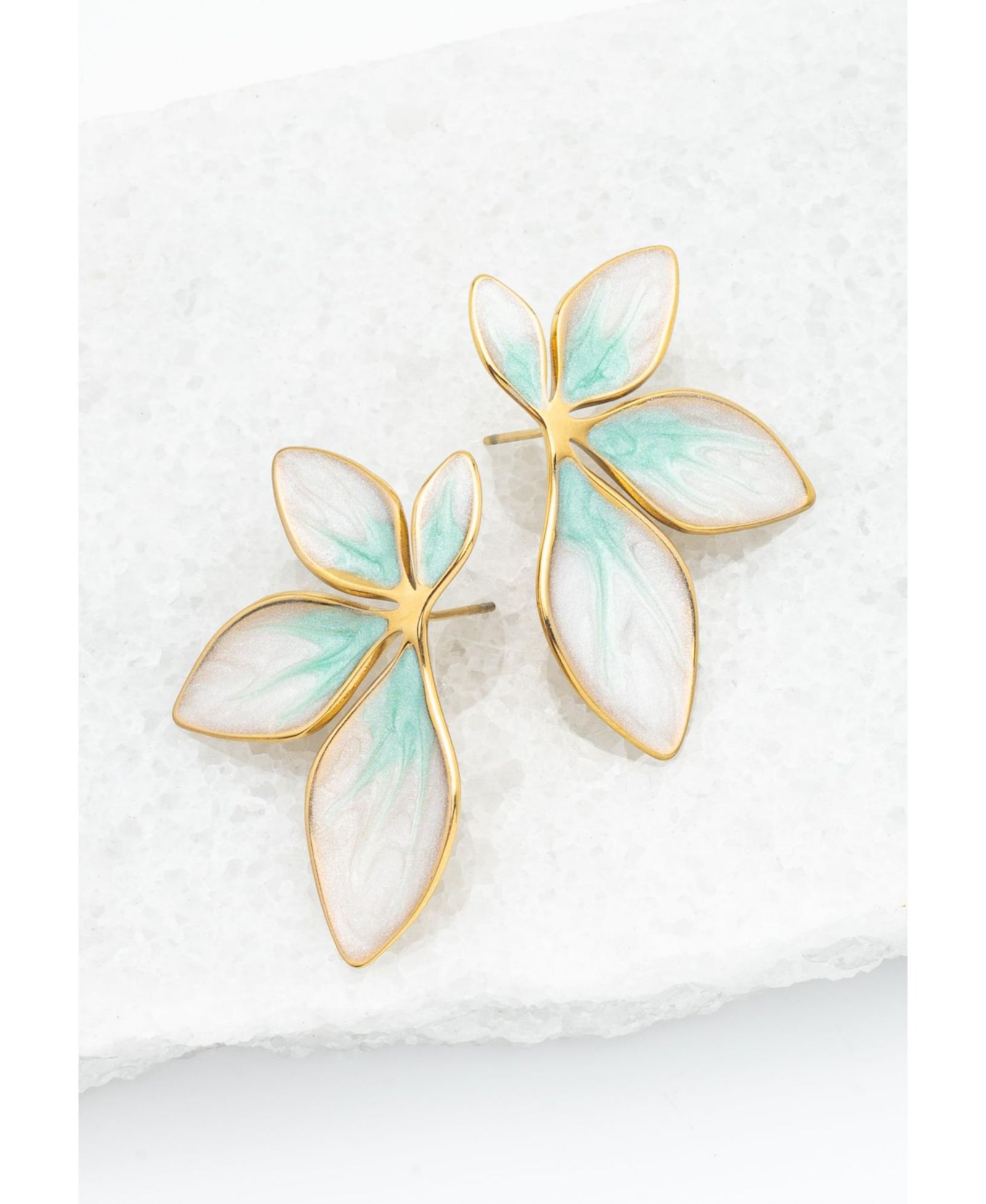 Starfish Project Серьги Flourish Mint Leaf