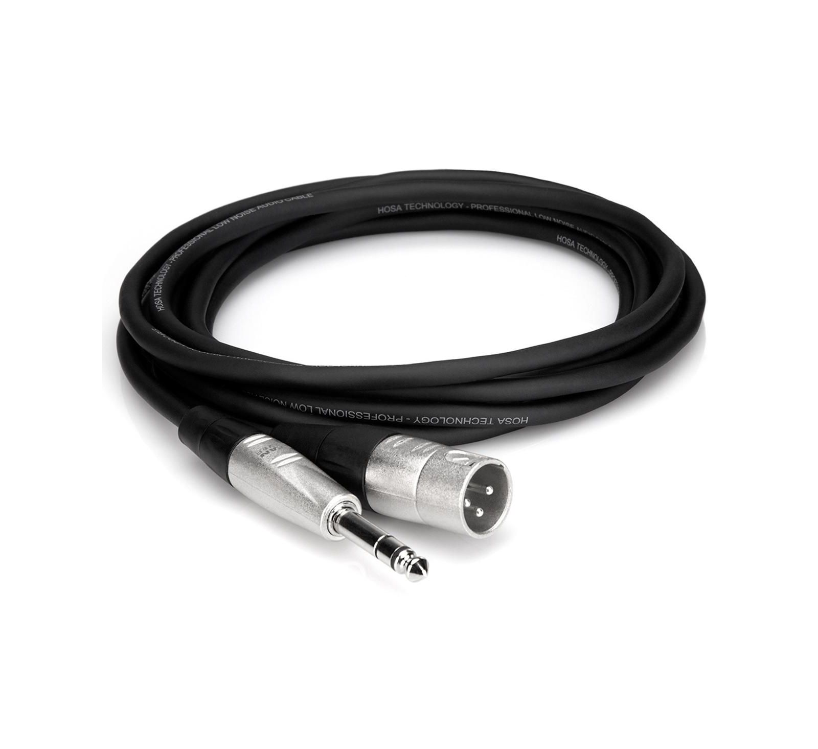 Аудиокабель Hosa Technology сбалансированный 1/4" TRS male на 3-контактный XLR male, 10 футов