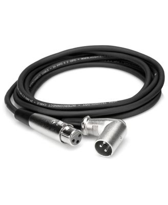 Hosa Technology 10' 3-Pin Straight XLRF to Right Angle XLRM Audio Cable