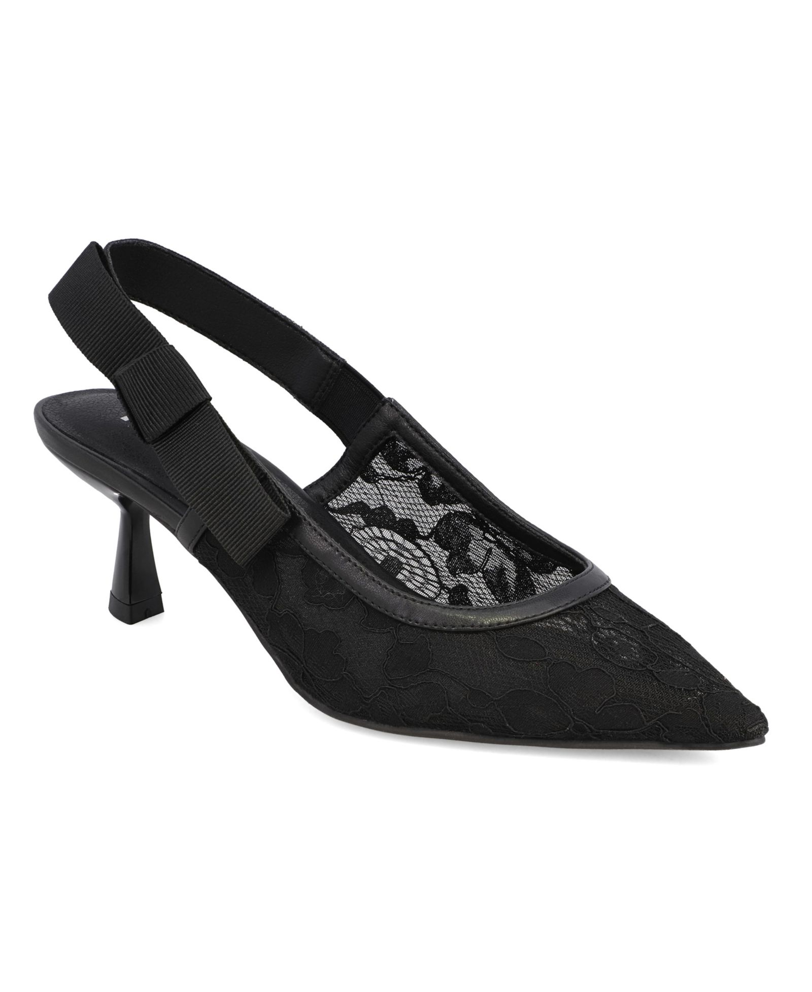 MIA Women's Naida Slingback Kitten Heel Mesh Pumps