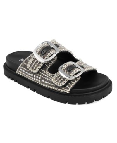 Сандалии MIA Women's Thora Double Buckle Stone Detailed Slide