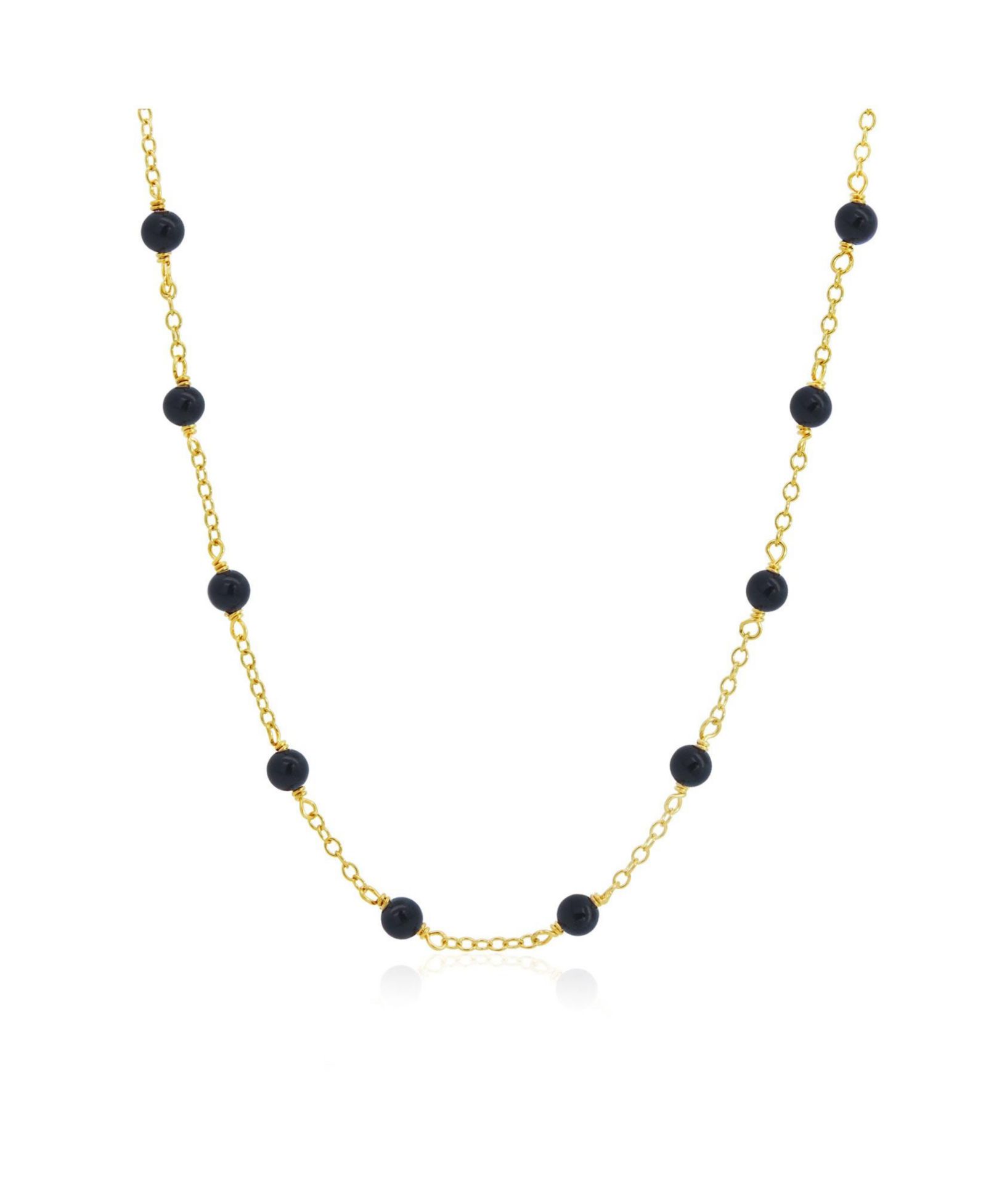 Ожерелье The Lovery Onyx Bead Chain Necklace