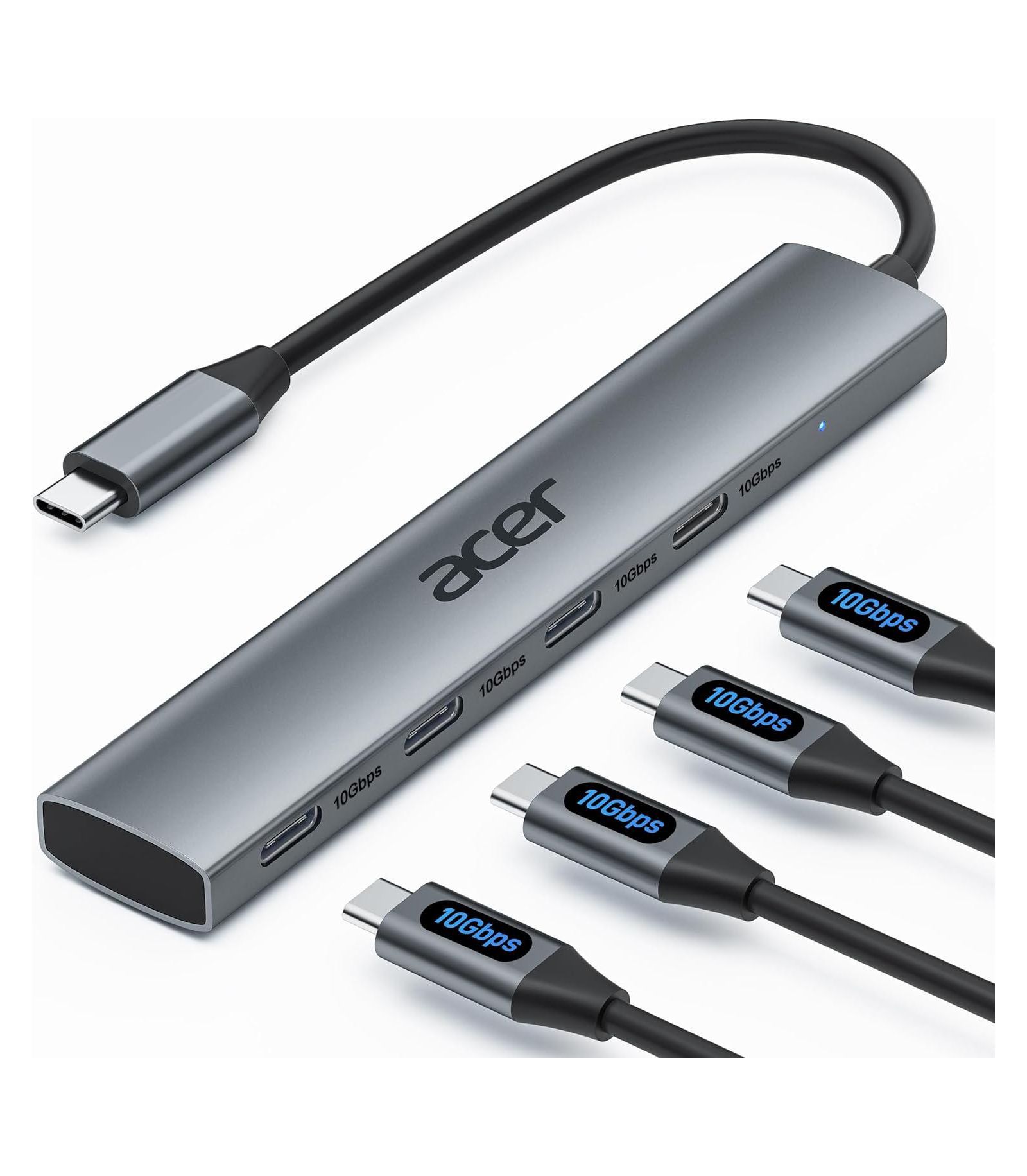 Acer USB-C хаб, разветвитель Type-C 10Gbps с 4 портами USB-C 3.2