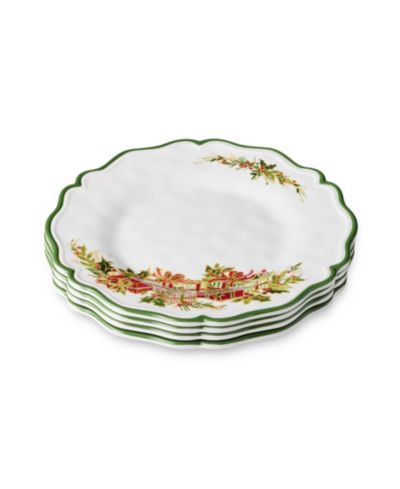 Certified International Holly Tree Melamine Salad Plates, Set of 4