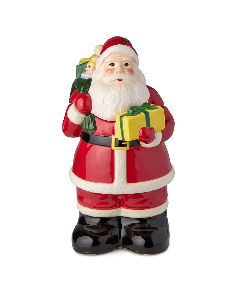 Certified International Santa's Retro Christmas 3-D Cookie Jar