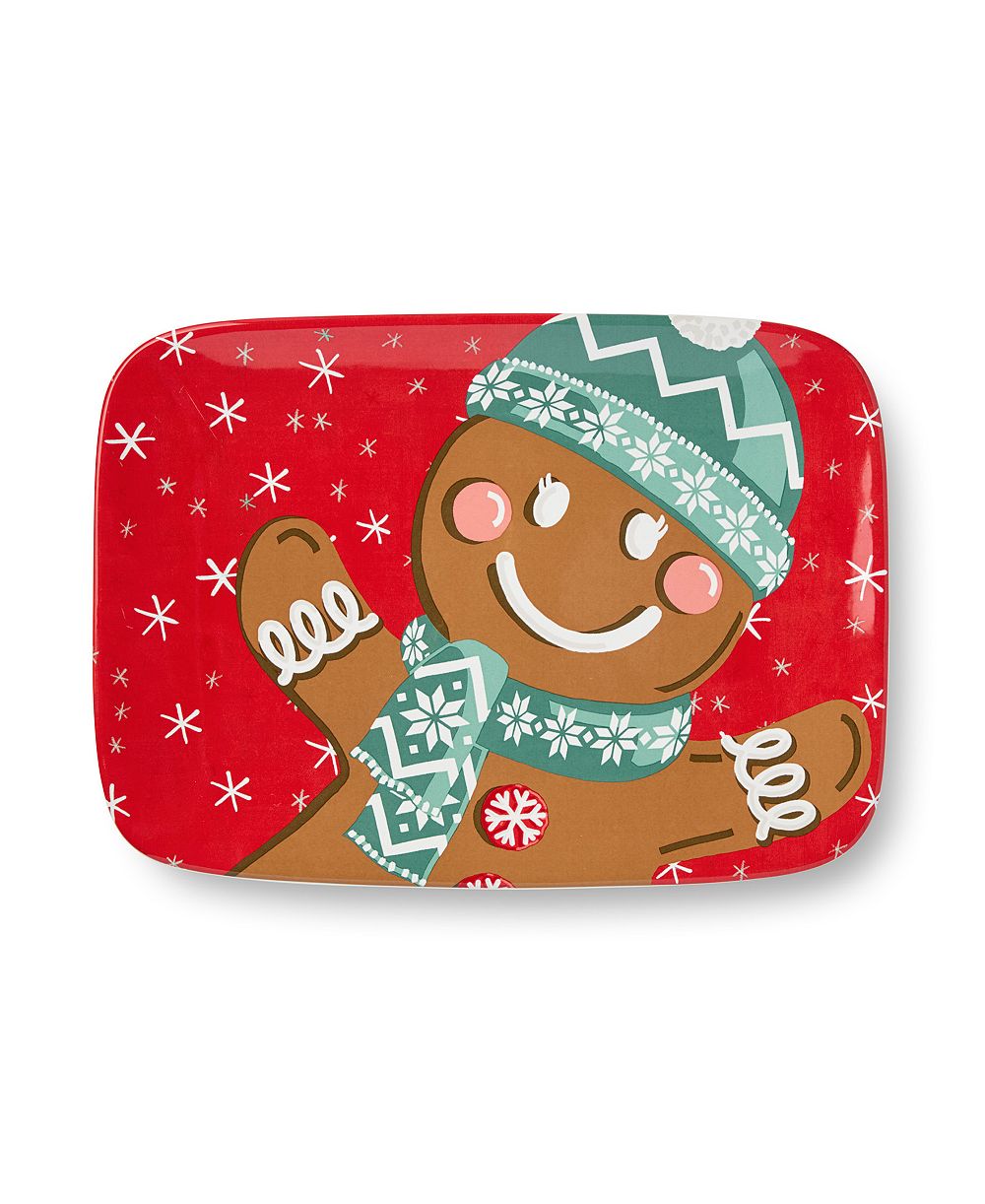 Прямоугольное блюдо Certified International Christmas Whimsy Gingerbread