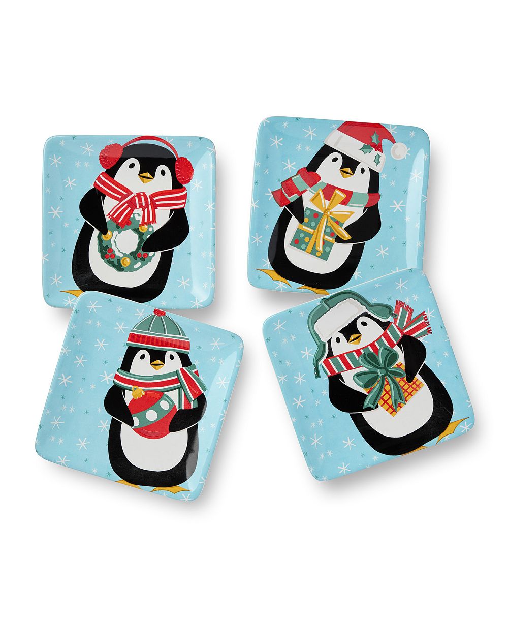 Набор тарелок Certified International Christmas Whimsy Penguin (4 шт.)