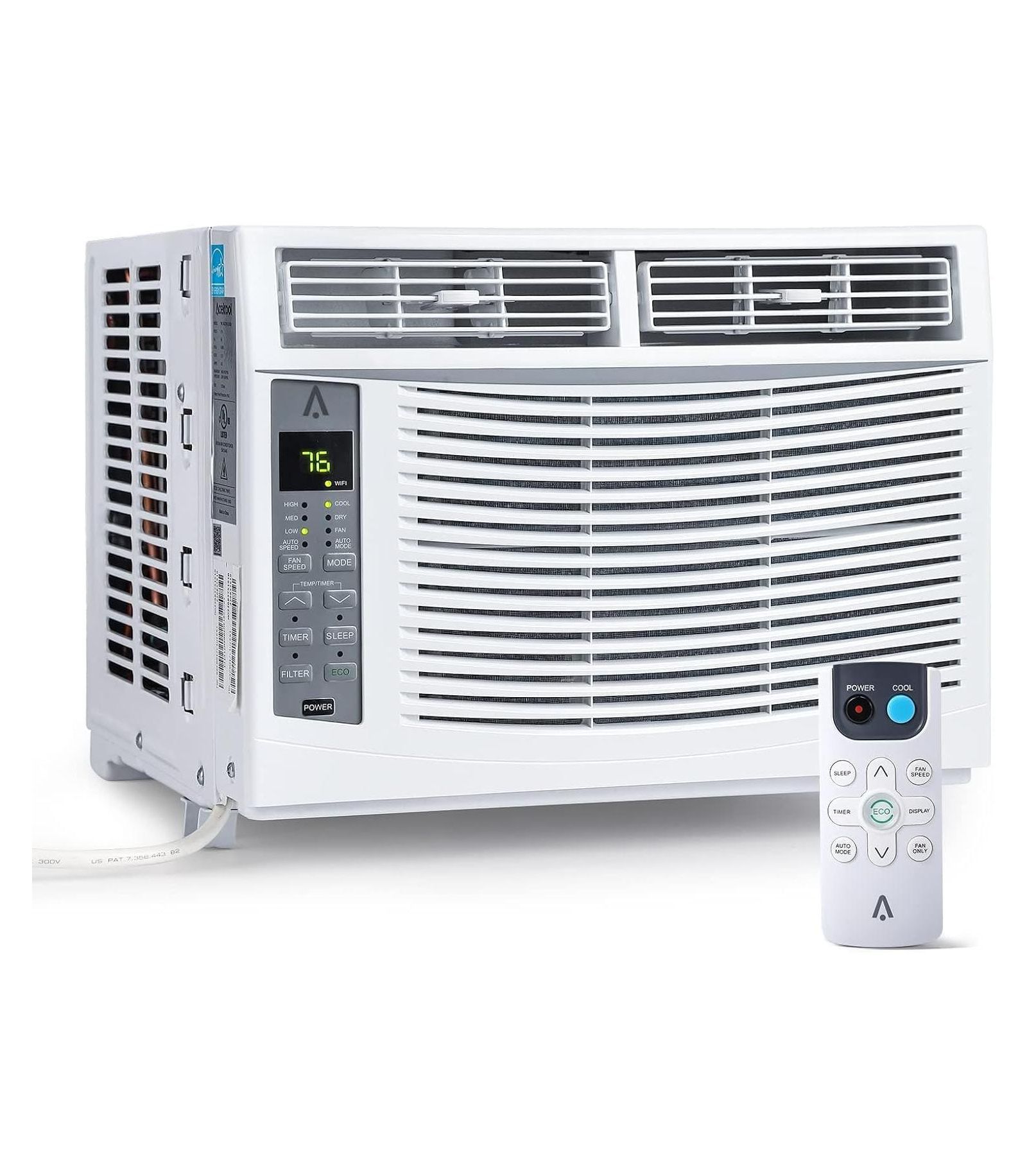GAOMON 6,000 BTU Energy Saving Window Air Conditioner - WiFi Smart Controls, Dehumidifier & Fan Modes, Quiet 50dB Operation, Cools 250 Sq. Ft
