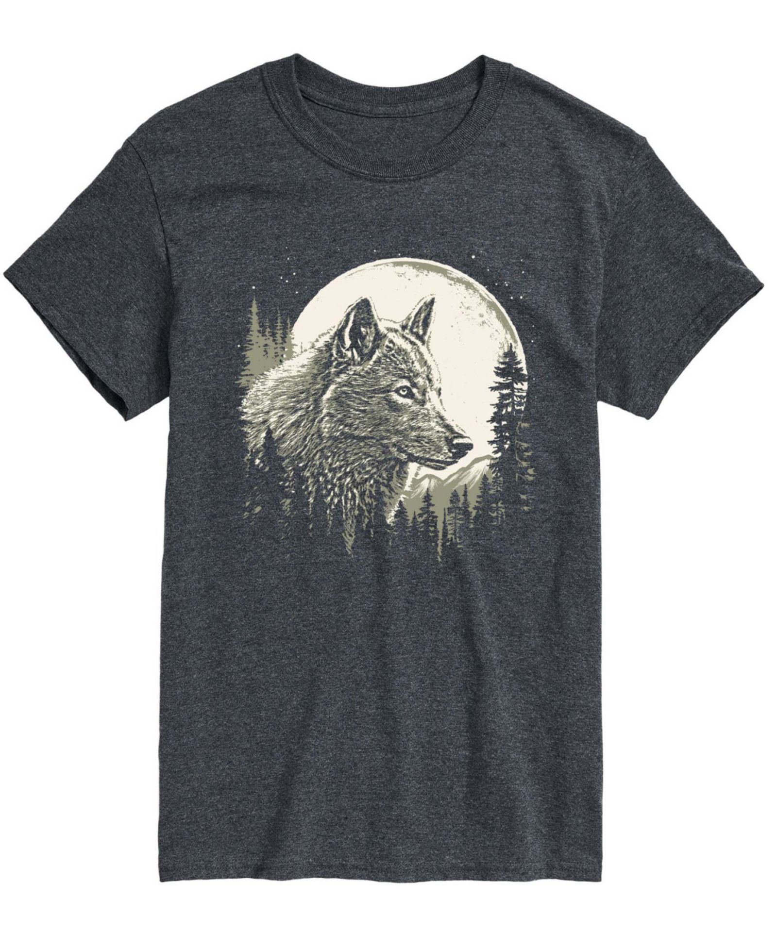 AIRWAVES Men's Stunning Wolf Design Short-Sleeve T-Shirt