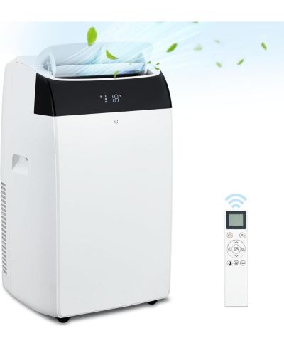 Портативный кондиционер gaomon 14,000 BTU - бесшумный 3-в-1, 3 скорости охлаждения, автоповорот, пульт ДУ, комплект для установки, таймер 24 часа