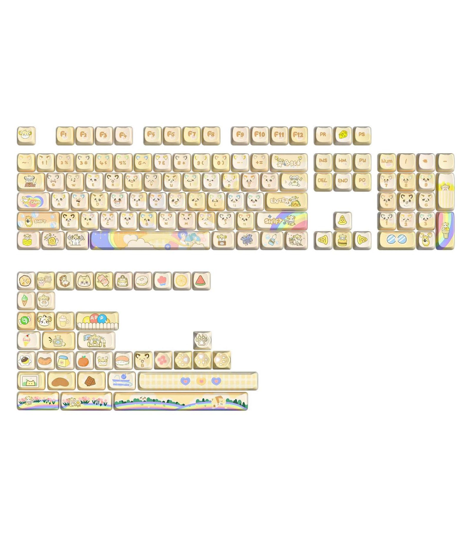 Yunzii Cat Mao 143-Key PBT Keycap Set for MX Switches