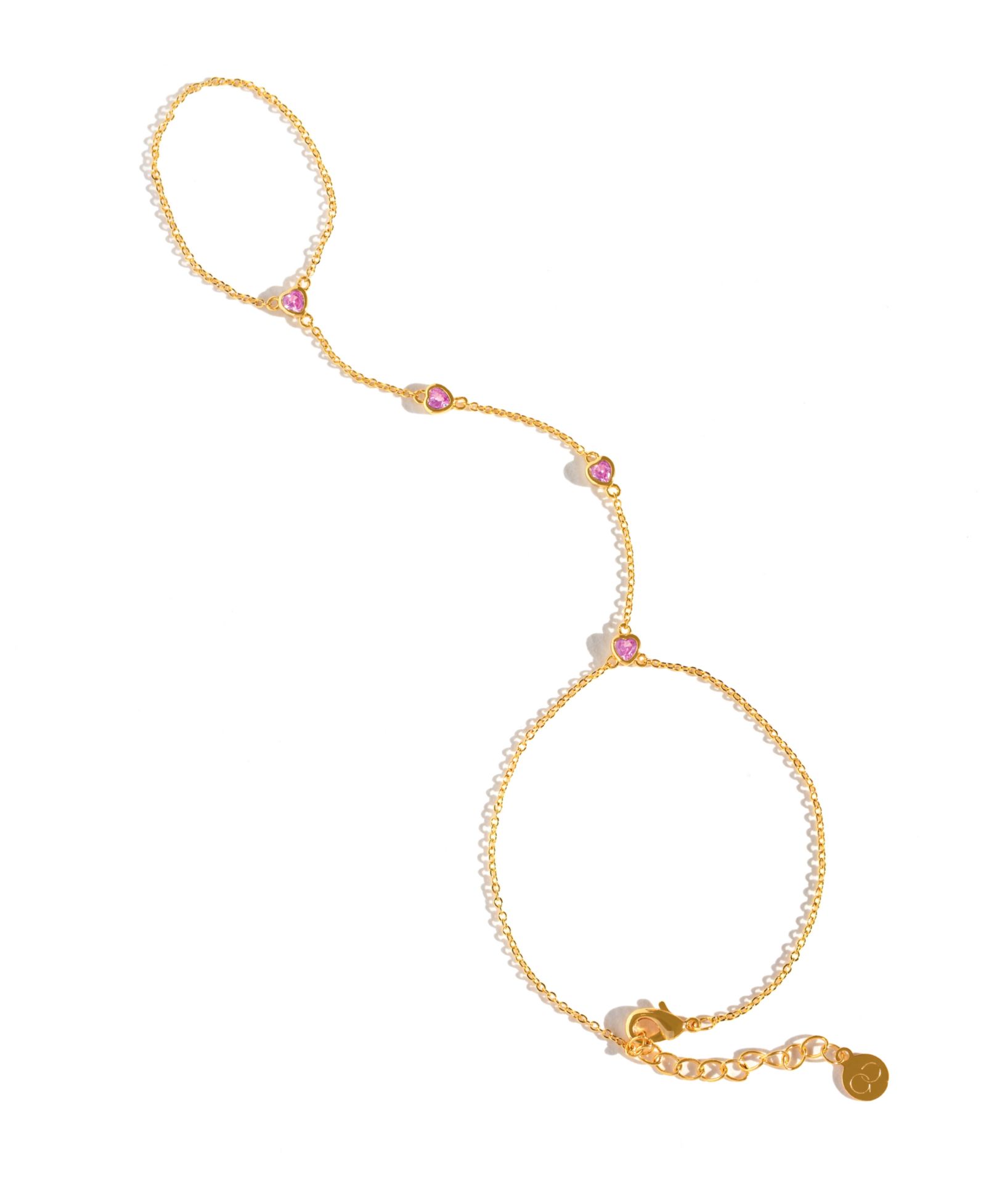 Girls Crew Crystal Te Amo Hand Chain Bracelet