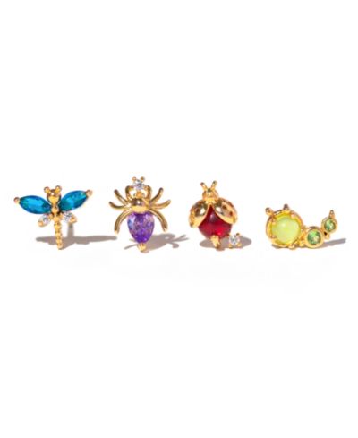 Набор сережек-гвоздиков Girls Crew Crystal Multi-Color Bug Me