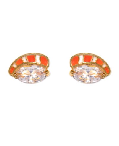 Серьги-гвоздики Girls Crew Crystal Salmon Nigiri Studs